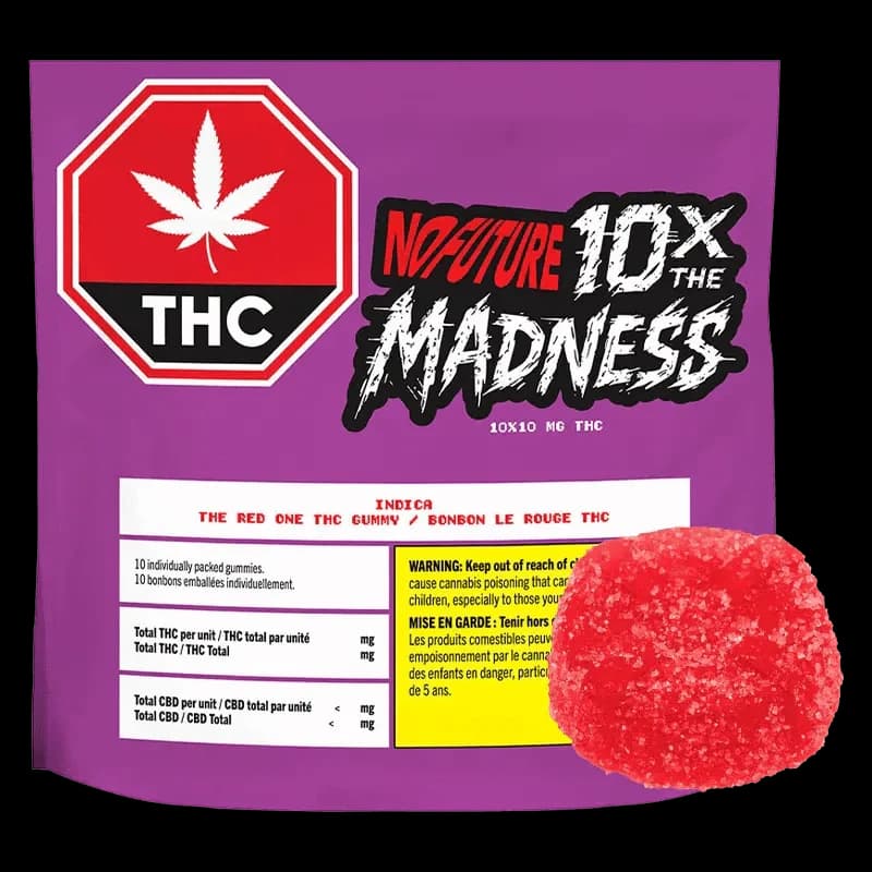 10x the Madness: The Red One Indica by No Future - Edibles