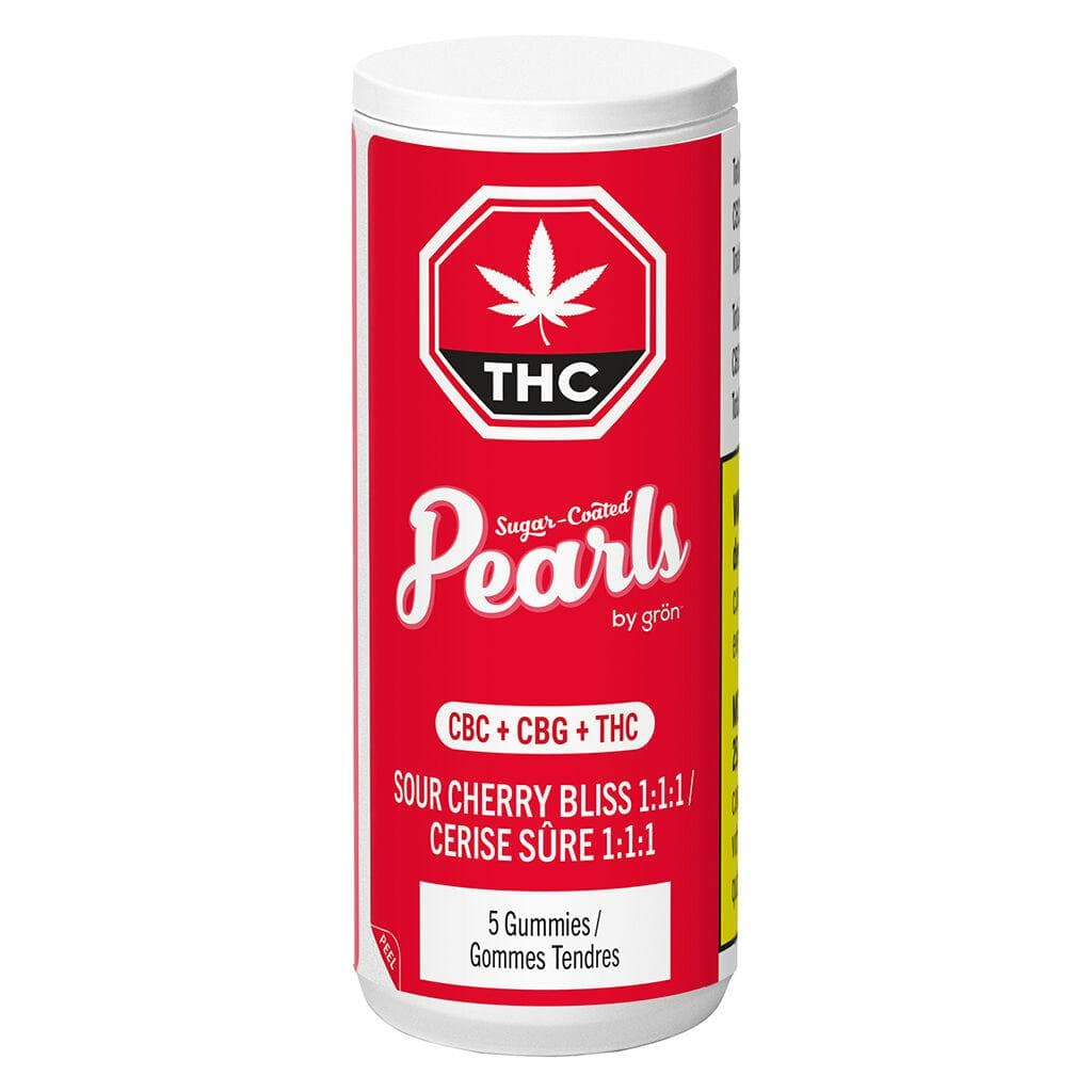 Sour Cherry Bliss 1:1:1 CBC/CBG/THC by Pearls by gron - Edibles