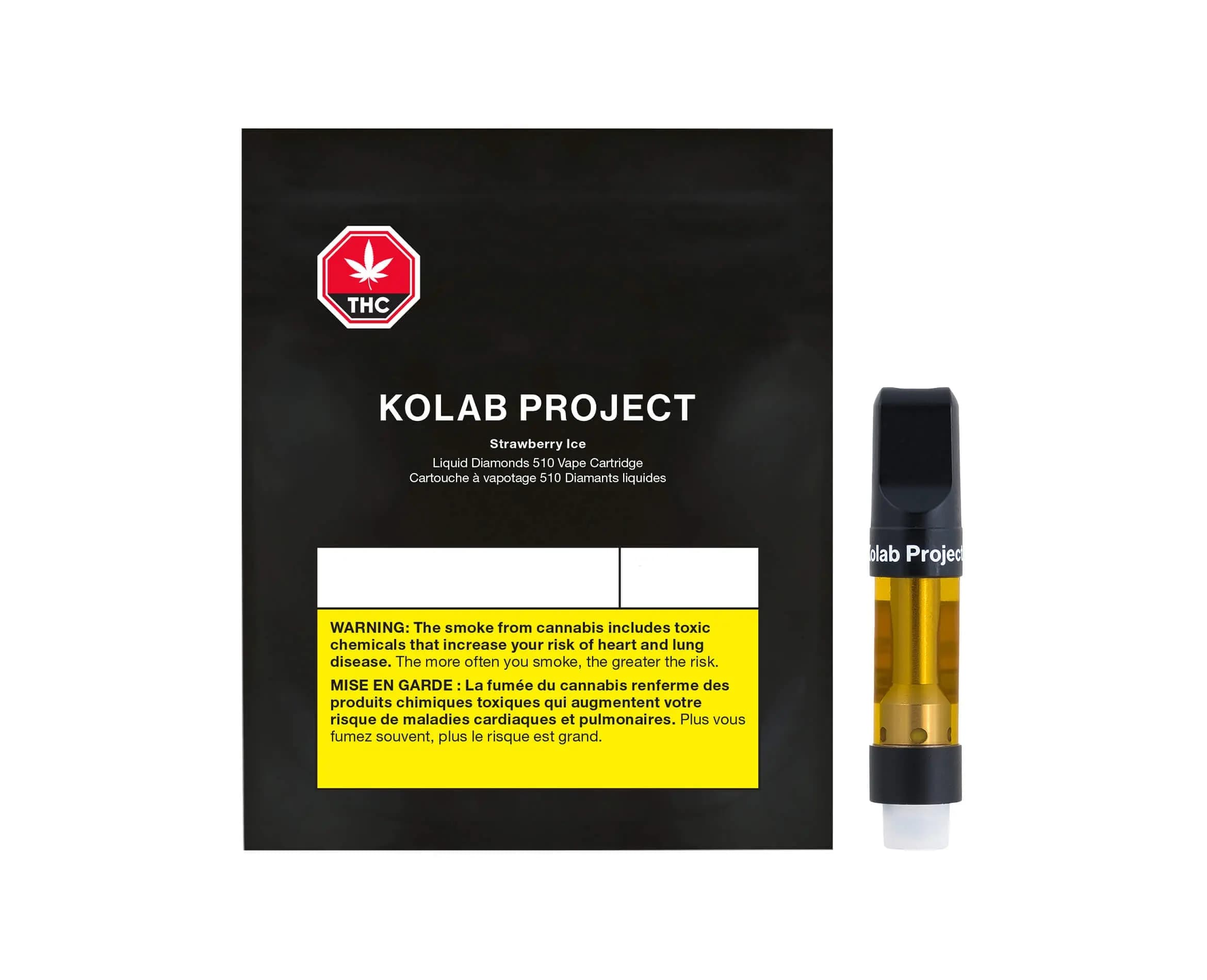 Strawberry Ice Diamonds 510 Thread Cartridge by Kolab Project - Vape Carts