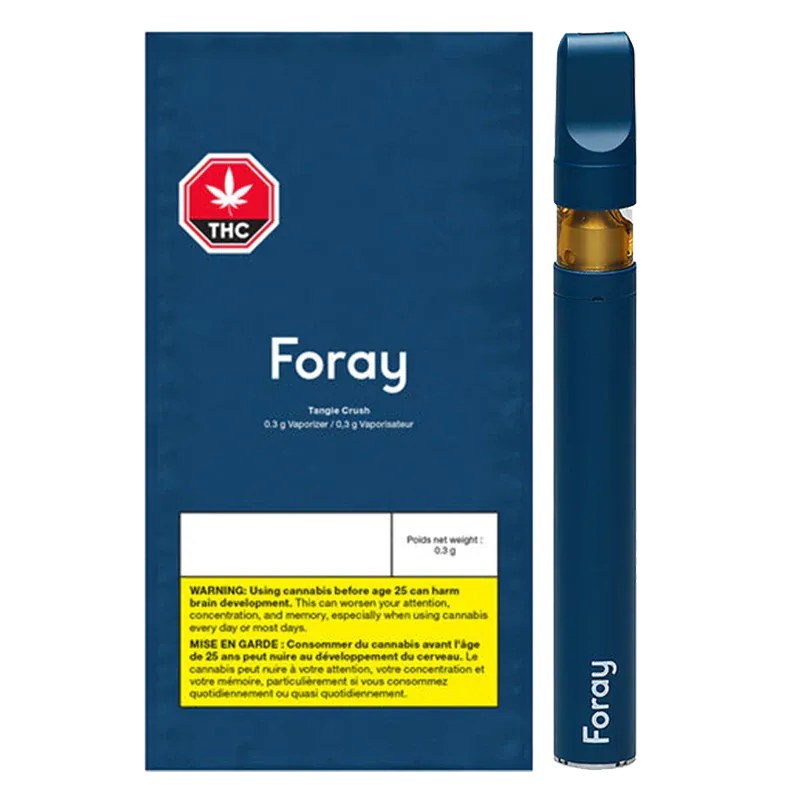 Foray - Foray Tangie Crush Sativa 0.3g Disposable Vape by Foray - Vape Carts