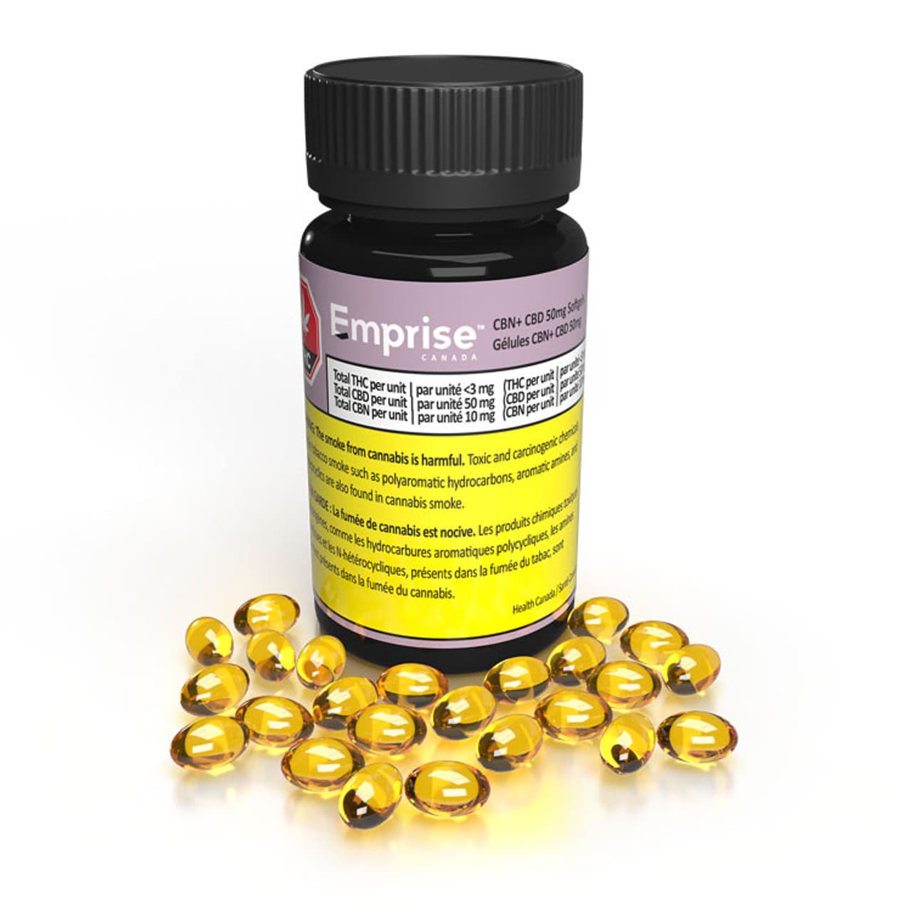 CBN+ CBD 50mg Softgels by Emprise Canada - Capsules