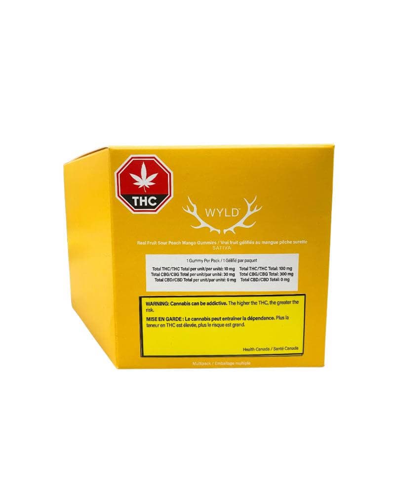 WYLD - Real Fruit Sour Peach Mango SATIVA Gummies Multipack by Wyld - Edibles