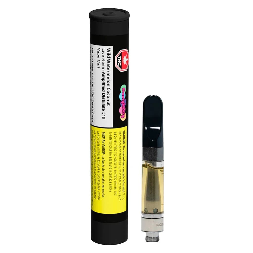 frootyhooty Wild Watermelon Coconut Live Rosin 1g Prefilled Vape Cartridge 1g — Vape Carts