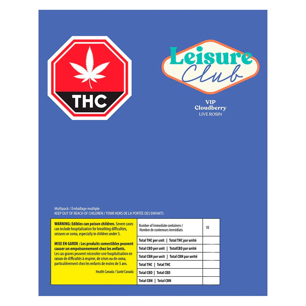 CloudBerry Live Rosin VIP - Indica Single by Leisure Club VIP - Edibles