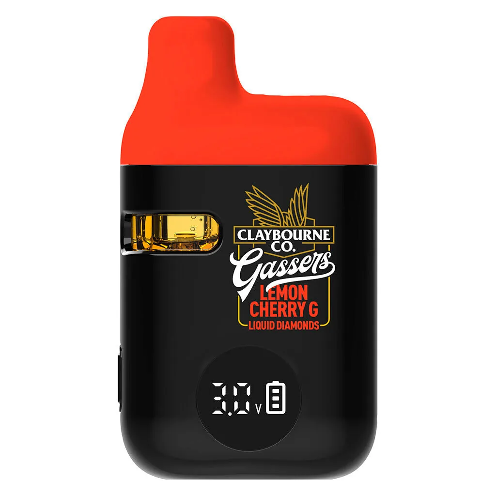 Claybourne Claybourne Gassers Lemon Cherry G Liquid Diamonds AIO 0.95g 0.95g — Vape Carts