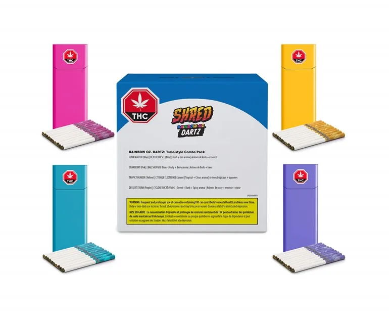 Shred Dartz Shred Dartz - Rainbow Oz Dartz 70 x 0.4g Pre-Rolls 28g — Pre-Rolls