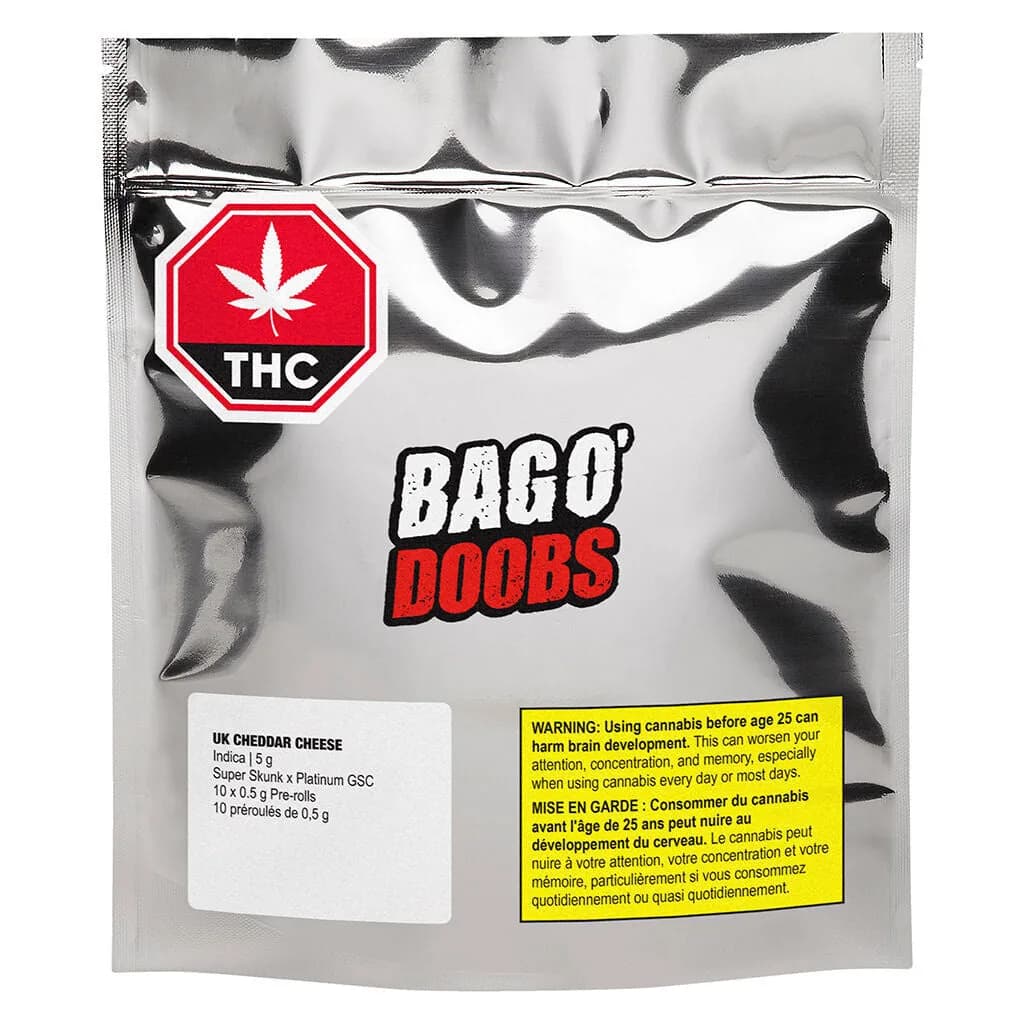Big Bag O' Buds Big Bag O' Buds - UK Cheddar Cheese 10 x 0.5g Pre-Rolls 5g — Pre-Rolls