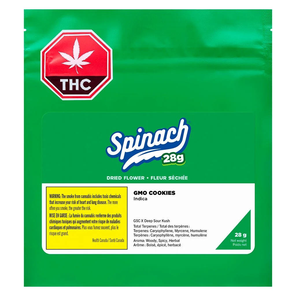 Spinach Spinach - GMO Cookies 28g Dried Flower 28g — Flower