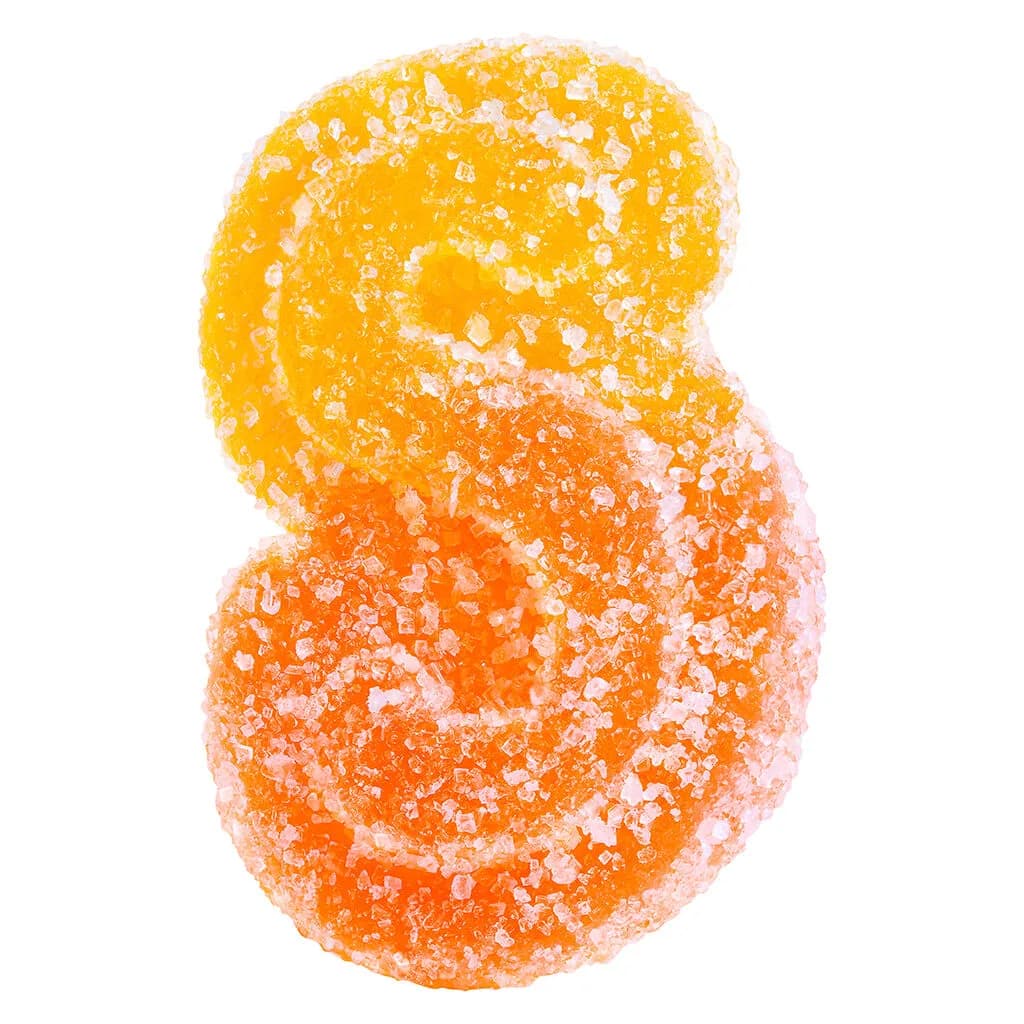 SOURZ by Spinach SOURZ by Spinach - Multipack of 10 Fully Blasted Peach Orange 1:1 THC CBD 1 x 10mg Soft Chews 50g — Edibles