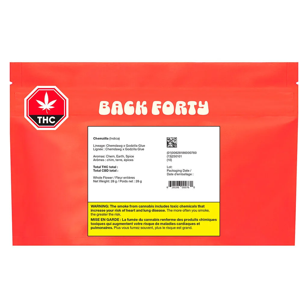 Back Forty Back Forty - Chemzilla 28g Dried Flower 28g — Flower