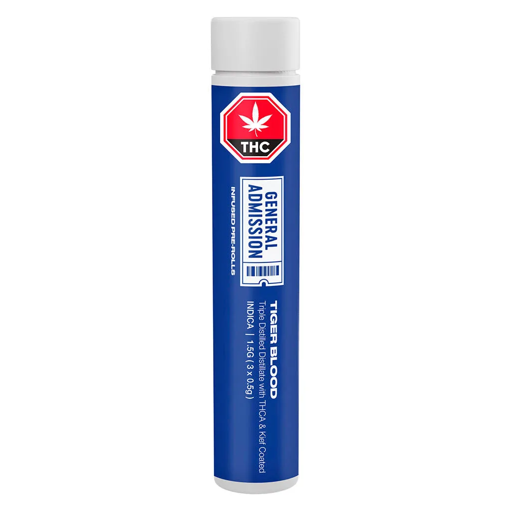 General Admission General Admission - Tiger Blood 3 x 0.5g Infused Pre-Rolls 1.5g — Infused Pre-Rolls
