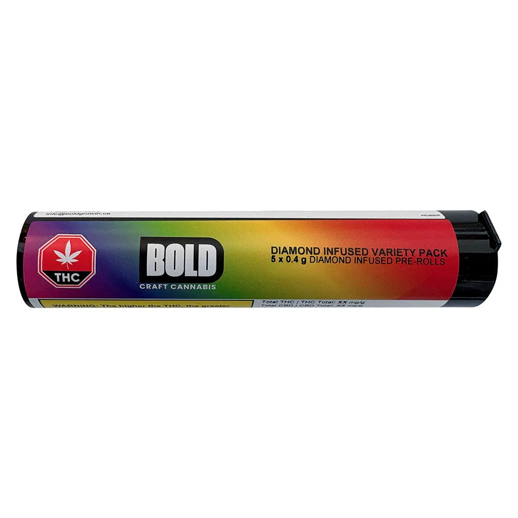 BOLD BOLD - Variety Pack 5 x 0.4g Diamond Infused Pre-Rolls 2g — Infused Pre-Rolls