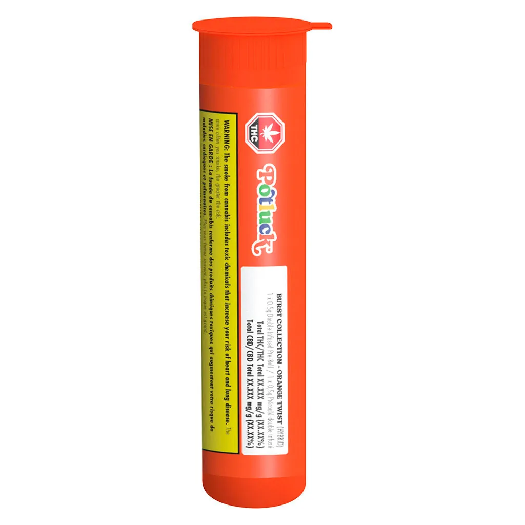 Potluck Potluck - Orange Twist 1 x 0.5g Infused Pre-Roll 0.5g — Infused Pre-Rolls