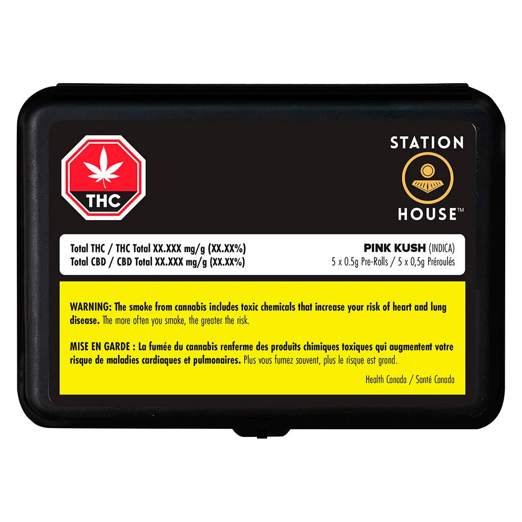 Station House Station House - Pink Kush 5 x 0.5g Pre-Rolls 2.5g — Pre-Rolls