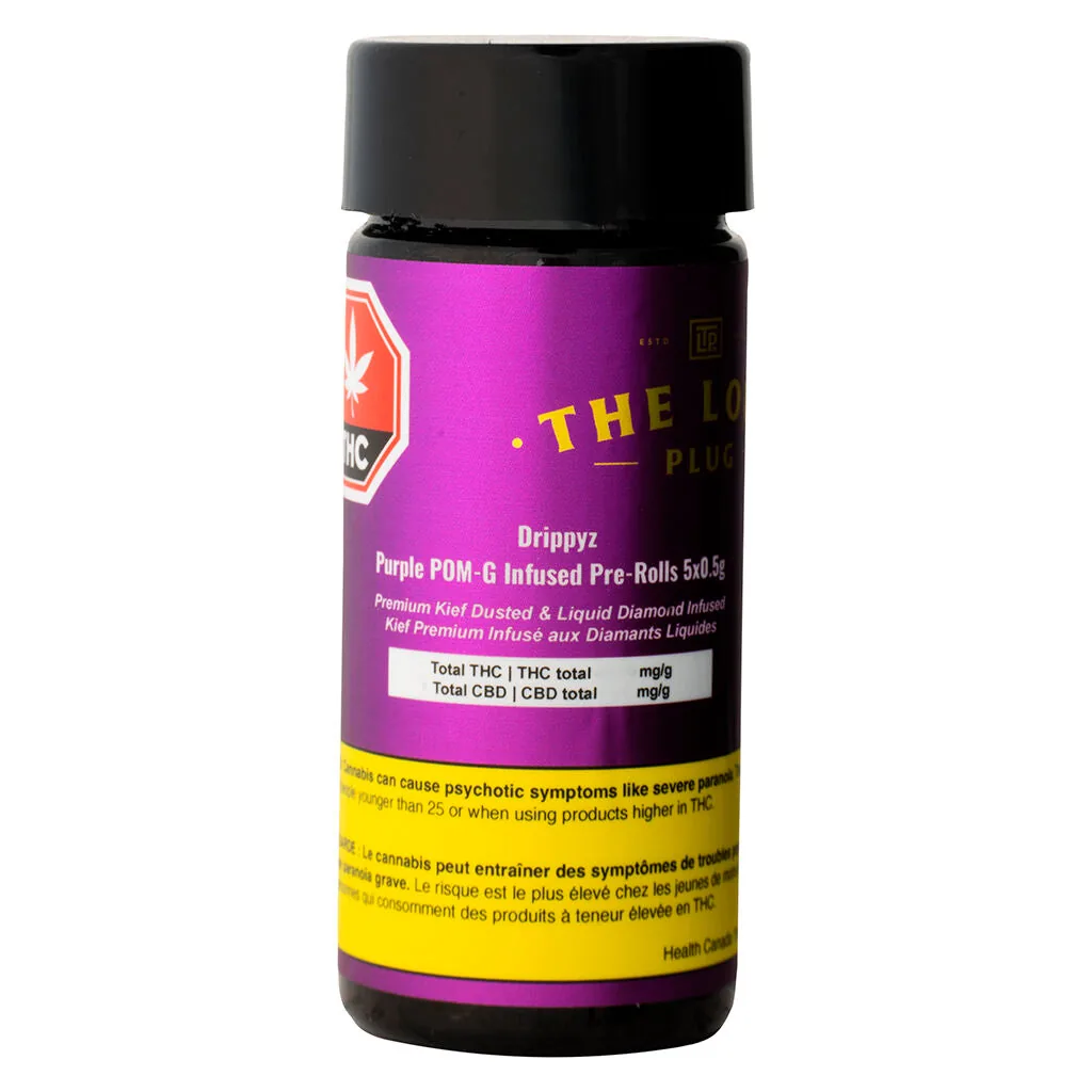 The Loud Plug The Loud Plug - Drippyz Purple Pom-G 5 x 0.5g Infused Pre-Rolls 2.5g — Infused Pre-Rolls