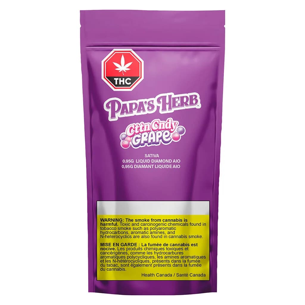 Papa's Herb Papa's Herb - Papa's Herb Cttncndy Grape Liquid Diamond 0.95g Disposable Vape 0.95g — Vape Carts