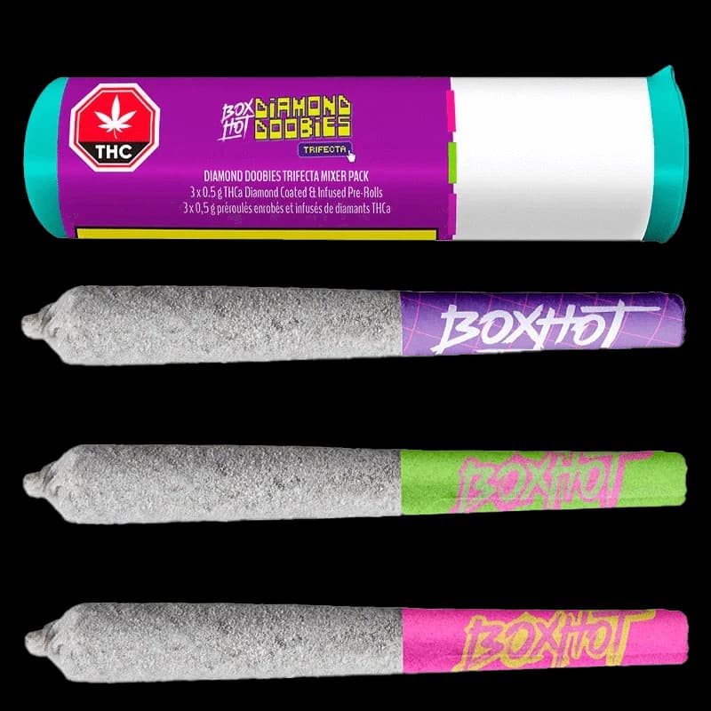 BOXHOT - Boxhot Diamond Doobies Trifecta Mixer Pack 3 x 0.5g Infused Pre-Rolls by BOXHOT - Infused Pre-Rolls