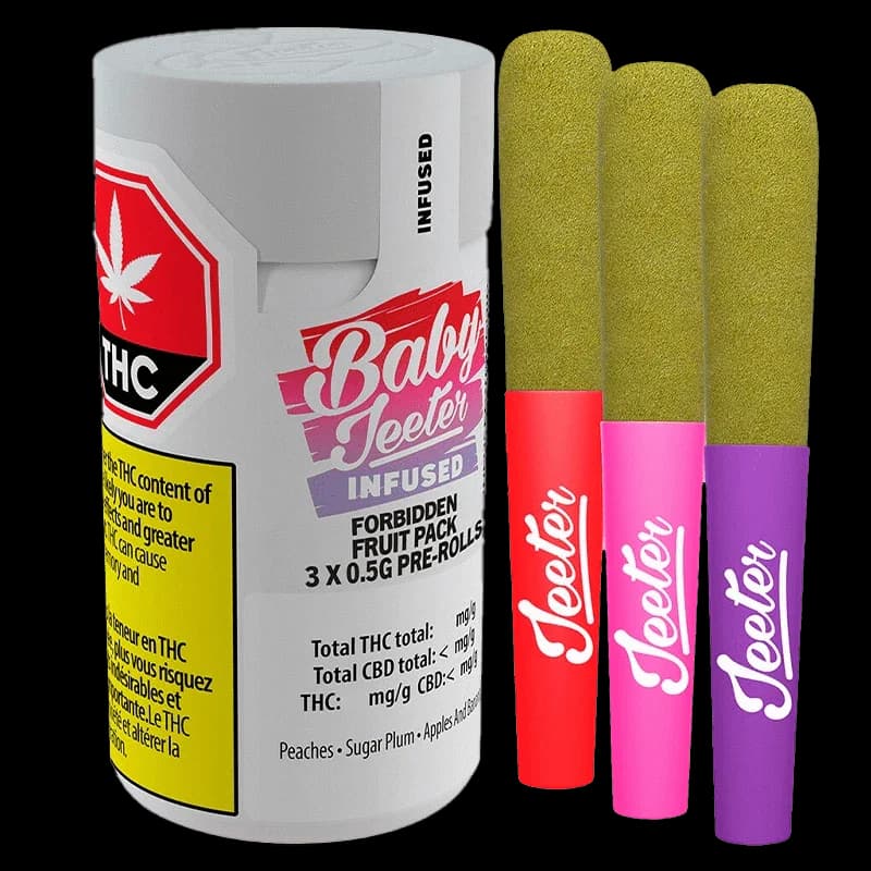 Jeeter - Baby Jeeter Forbidden Fruit Pack 3 x 0.5g Infused Pre-Rolls by Jeeter - Infused Pre-Rolls