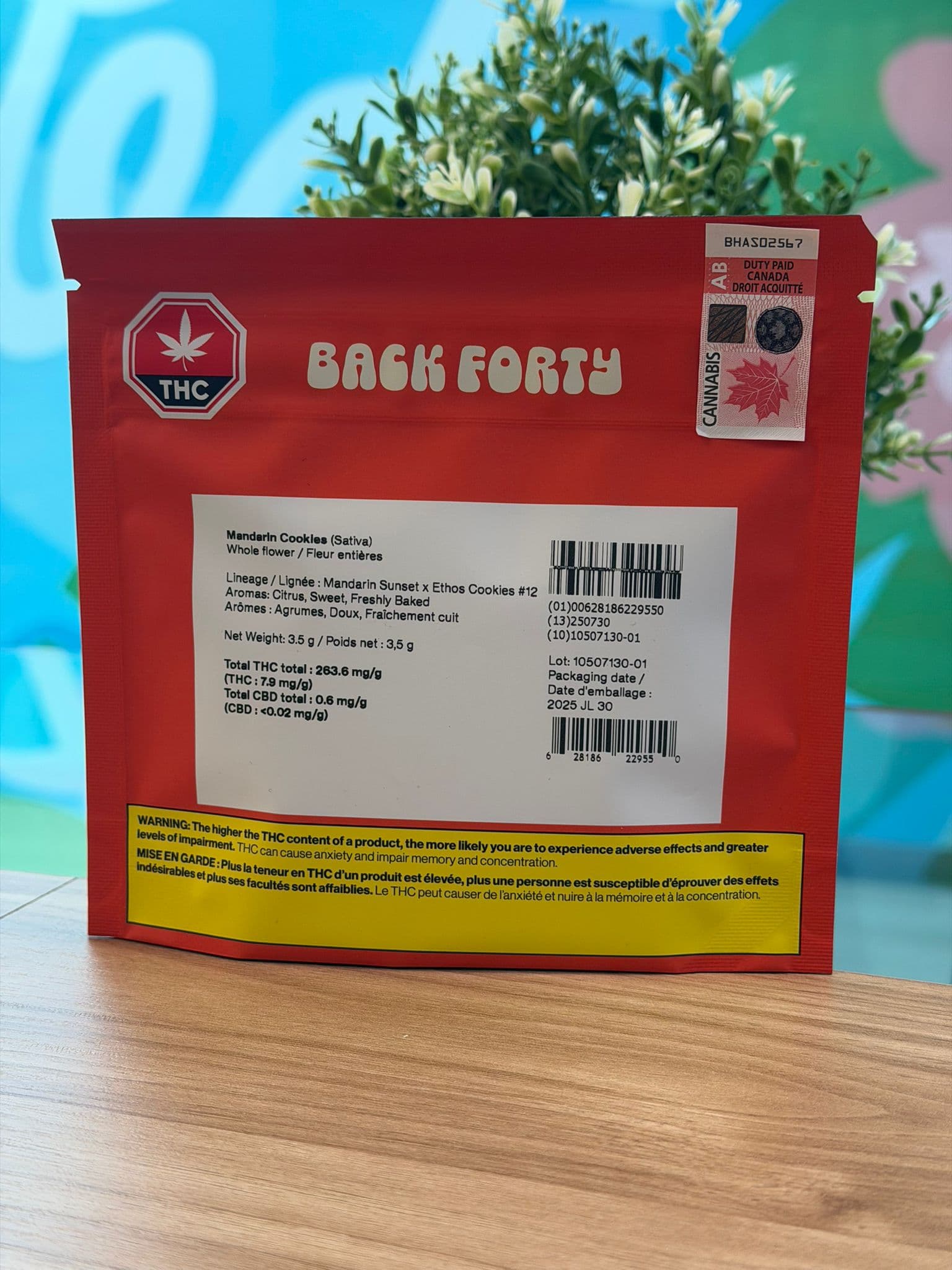 BACK FORTY MANDARIN COOKIES 3.5 G DRIED FLOWER by Back Forty - Flower
