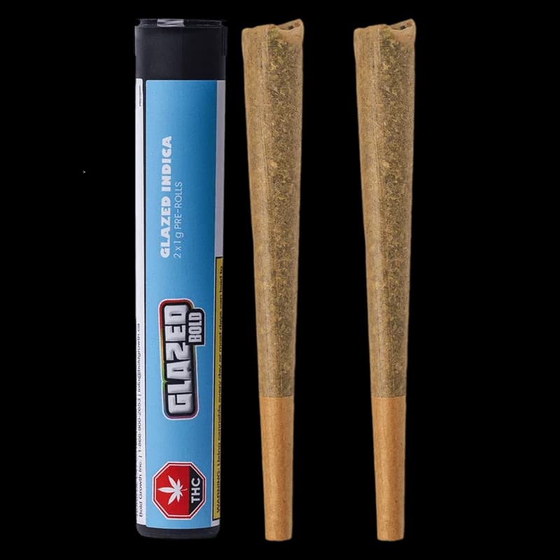 GLAZED Indica Pre-Rolls - Glazed Indica 2 x 1g Pre-Rolls by BOLD GLAZED - Pre-Rolls