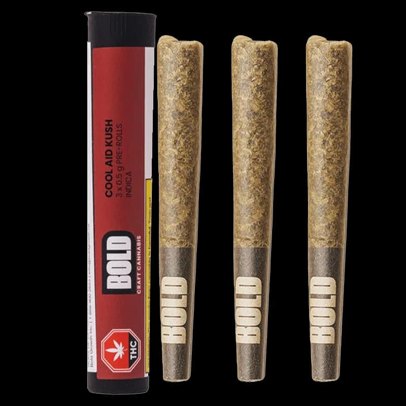 Cool Aid Kush - Cool Aid Kush 3 x 0.5g Pre-Rolls by BOLD - Pre-Rolls