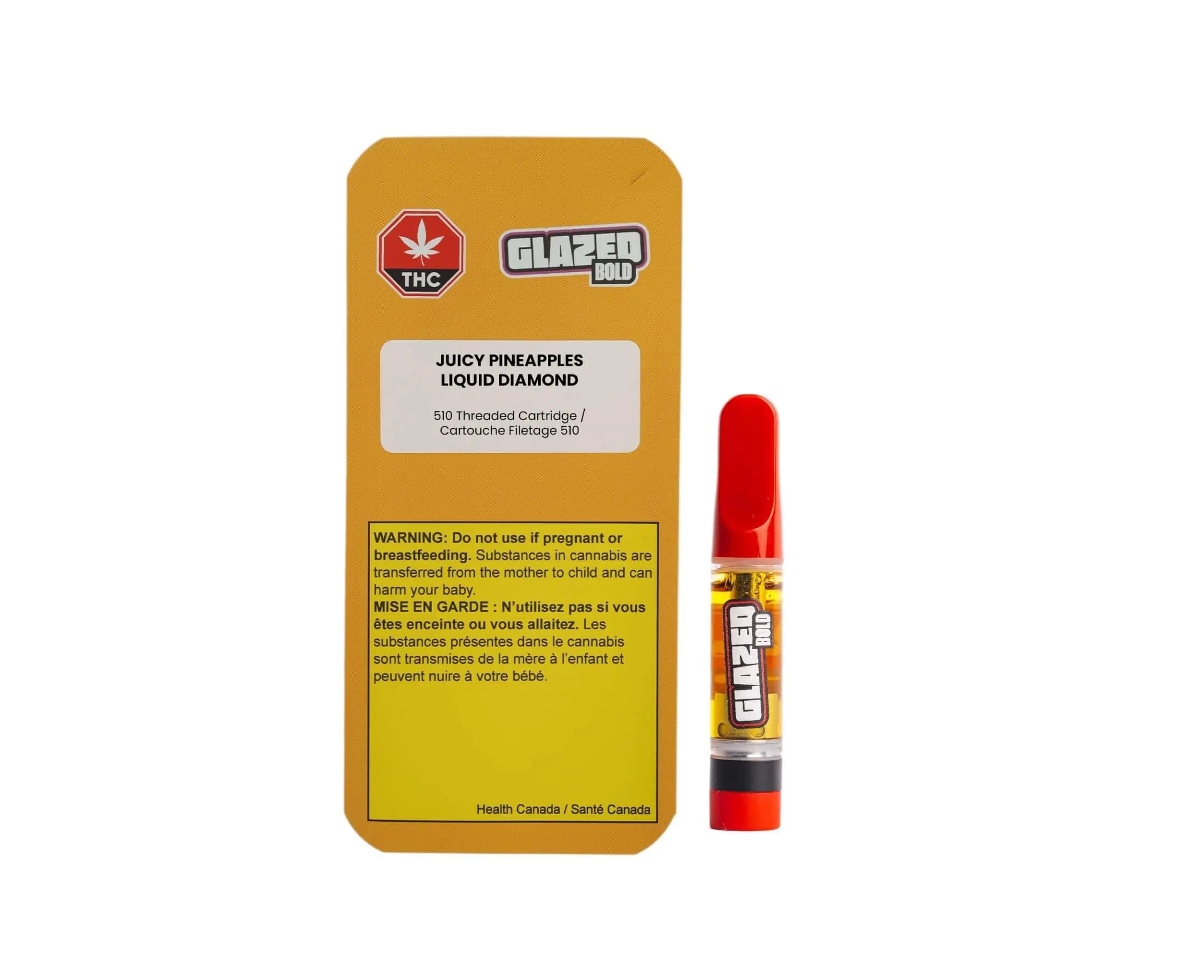 BOLD GLAZED - BOLD GLAZED Juicy Pineapples Liquid Diamond 1g Prefilled Vape Cartridge by BOLD GLAZED - Vape Carts