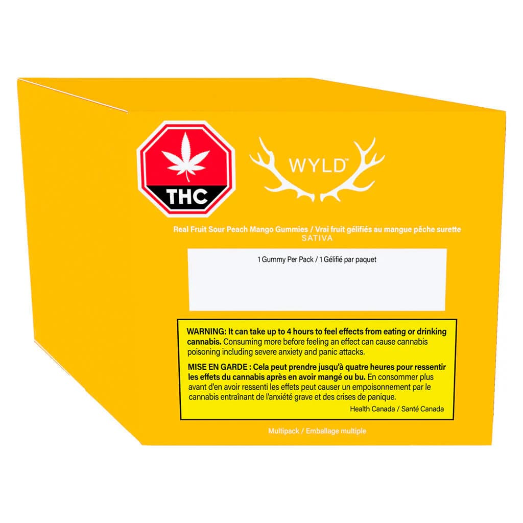 Wyld - Multipack of 10 Wyld Sour Peach Mango 3:1 CBG:THC (30mg CBG:10mg THC) Soft Chews by Wyld - Edibles
